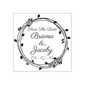 Romantische Rose Save the Date Gummistempel (Prägung)