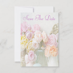 Romantische Rose Save the Date in Jars Einladung