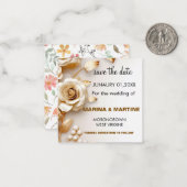Romantische Rose Save the Date Mitteilungskarte (Vorderseite/Rückseite Beispiel)