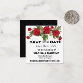 Romantische Rose Save the Date Mitteilungskarte (Vorderseite/Rückseite Beispiel)