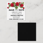 Romantische Rose Save the Date Mitteilungskarte (Vorne/Hinten)