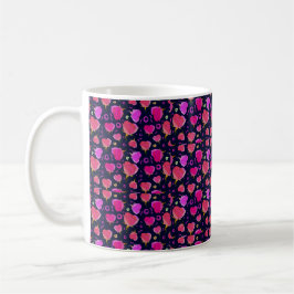 Romantische Rose Schwarz Rosa Nahtlos Kaffeetasse