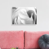 Romantische Rose Schwarz-Weiß-Blume Leinwanddruck (Insitu (Wohnzimmer))