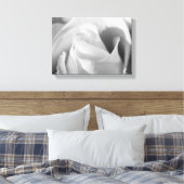 Romantische Rose Schwarz-Weiß-Blume Leinwanddruck (Insitu (Schlafzimmer))