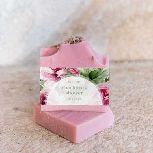 Romantische Rose Seife Bauchband Label Wrap Einladungsbanderole