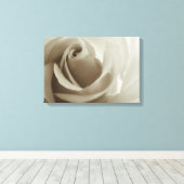 Romantische Rose Sepia Blume Leinwanddruck (Insitu (Holzboden))