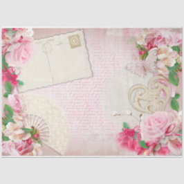 Romantische Rose Serie Design 12 Seidenpapier