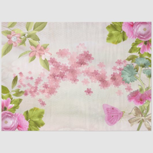 Romantische Rose Serie Design 14 Seidenpapier (Vorderseite)