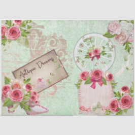 Romantische Rose Serie Design 9 Seidenpapier