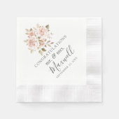 Romantische Rose Shabby Chic Hütte Hochzeit Serviette (Vorderseite)