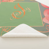 Romantische Rose Sherpa Blanket Sherpadecke (3/4)