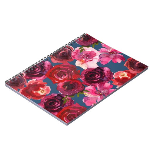 Romantische Rose SpiralNotebook Notizblock (Linke Seite)