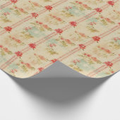 Romantische Rose Streifen für zeitlose Feiern Geschenkpapier (Ecke)