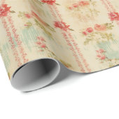 Romantische Rose Streifen für zeitlose Feiern Geschenkpapier (Rolleneckpunkt)