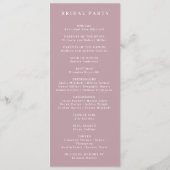 Romantische Rose Swan Couple Wedding Programm (Rückseite)