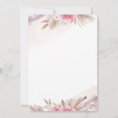 Romantische Rose und Champagner Boho-Hochzeit  Sav Save The Date (Rückseite)