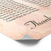 Romantische Rose und Hochzeitskarte Poster (Ecke)