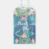 Romantische Rose und Sparkys danken Ihnen Geschenkanhänger (Rückseite)