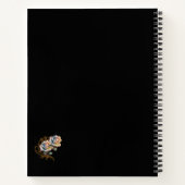 Romantische Rose und Wirbel mit bearbeitbarem Name Notizblock (Rückseite)