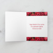 Romantische Rose Valentinstag Karte für Ehefrau (Innenseite)