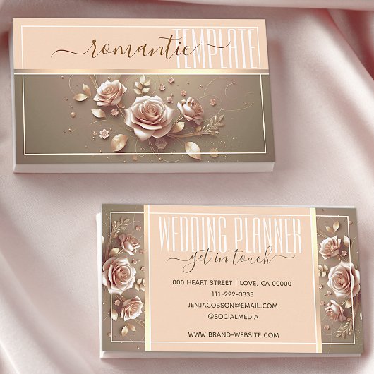 Romantische Rose Visitenkarte