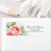 Romantische Rose Wasserfarbe Hochzeitsfeier Rückse (Insitu)