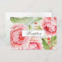 Romantische Rose Wasserfarbene Hochzeitskarten
