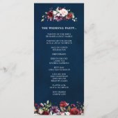 Romantische Rose Watercolor Burgundy Rote Marine Programm (Rückseite)