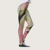 Romantische Rose Weich rosa Blume Leggings (Rechts)