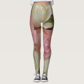 Romantische Rose Weich rosa Blume Leggings (Vorderseite)
