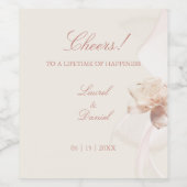 Romantische Rose Weinmarken Weinetikett (Einzelnes Label)