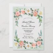 Romantische Rose Wreath Wasserfarbe Brautparty Einladung (Vorderseite)