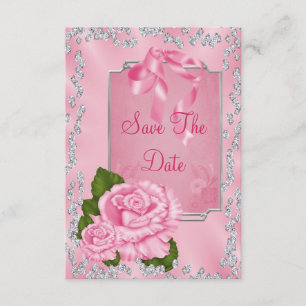 Romantische Rosen & Bows 50. Save the Date