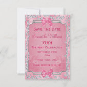 Romantische Rosen & Bows 70. Save the Date (Rückseite)