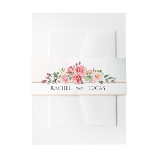 Romantische Rosen Einladungsbanderole (Vorderseite Beispiel)