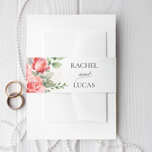 Romantische Rosen Einladungsbanderole