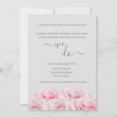 Romantische Rosen Elegant Blumen wir Hochzeit Einladung (Vorderseite)