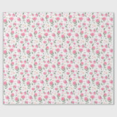Romantische Rosen Feminine Hübsches Muster Wrap Geschenkpapier (Flach)