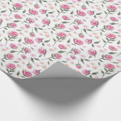 Romantische Rosen Feminine Hübsches Muster Wrap Geschenkpapier (Ecke)
