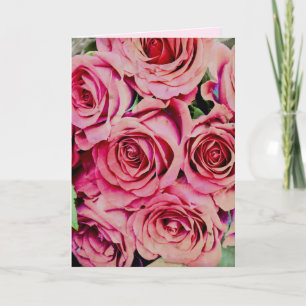 Romantische Rosen Hochzeit Jubiläum benutzerdefini Karte
