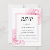 Romantische Rosen Hochzeitskarte UAWG RSVP Karte (Vorderseite)