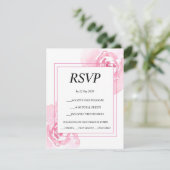 Romantische Rosen Hochzeitskarte UAWG RSVP Karte (Stehend Vorderseite)