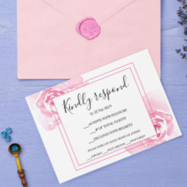 Romantische Rosen Hochzeitskarte UAWG RSVP Karte