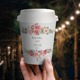 Romantische Rosen Pappbecher