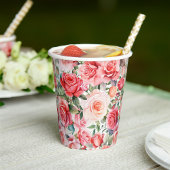 Romantische Rosen Pappbecher