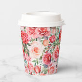 Romantische Rosen Pappbecher (Rückseite)