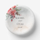 Romantische Rosen Pappteller (Vorderseite)