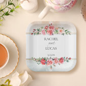 Romantische Rosen Pappteller