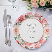 Romantische Rosen Pappteller