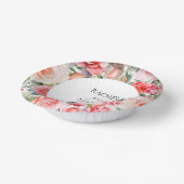 Romantische Rosen Pappteller (Gewinkelt)